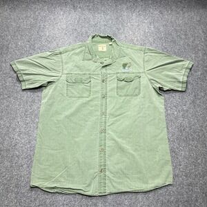 Redhead Shirt Mens XLT Green Bass Short Sleeve Fishing Button Up Camp Outdoor